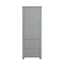 Tall Bathroom Storage Cabinet, Freestanding Storage Cabinet with Two Drawers and Adjustable Shelf, MDF Board , Grey - Korvel