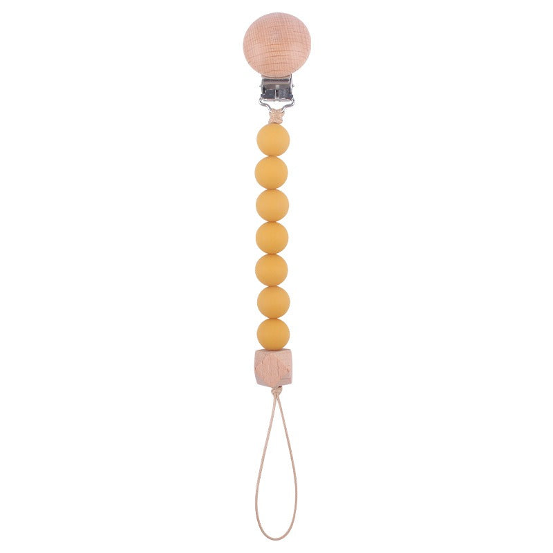 Infant and toddler products, beech wood pacifier clip, soothing wood octagonal pacifier, anti drop chain - Korvel