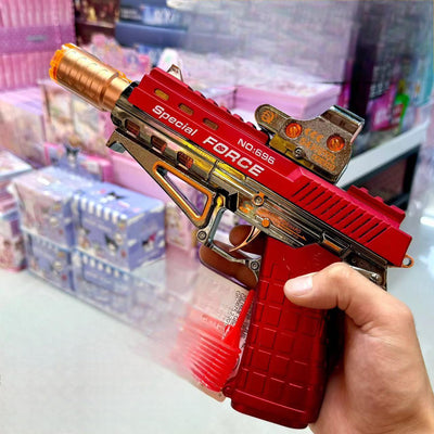 Smoking vibration language gun, boy's handgun model, eight tone gun, extendable toy gun, toy gun - Korvel
