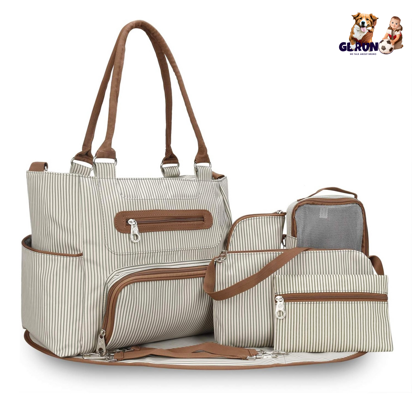 Ensemble de Sac à Langer Multifonctionnel de 8 Pièces
