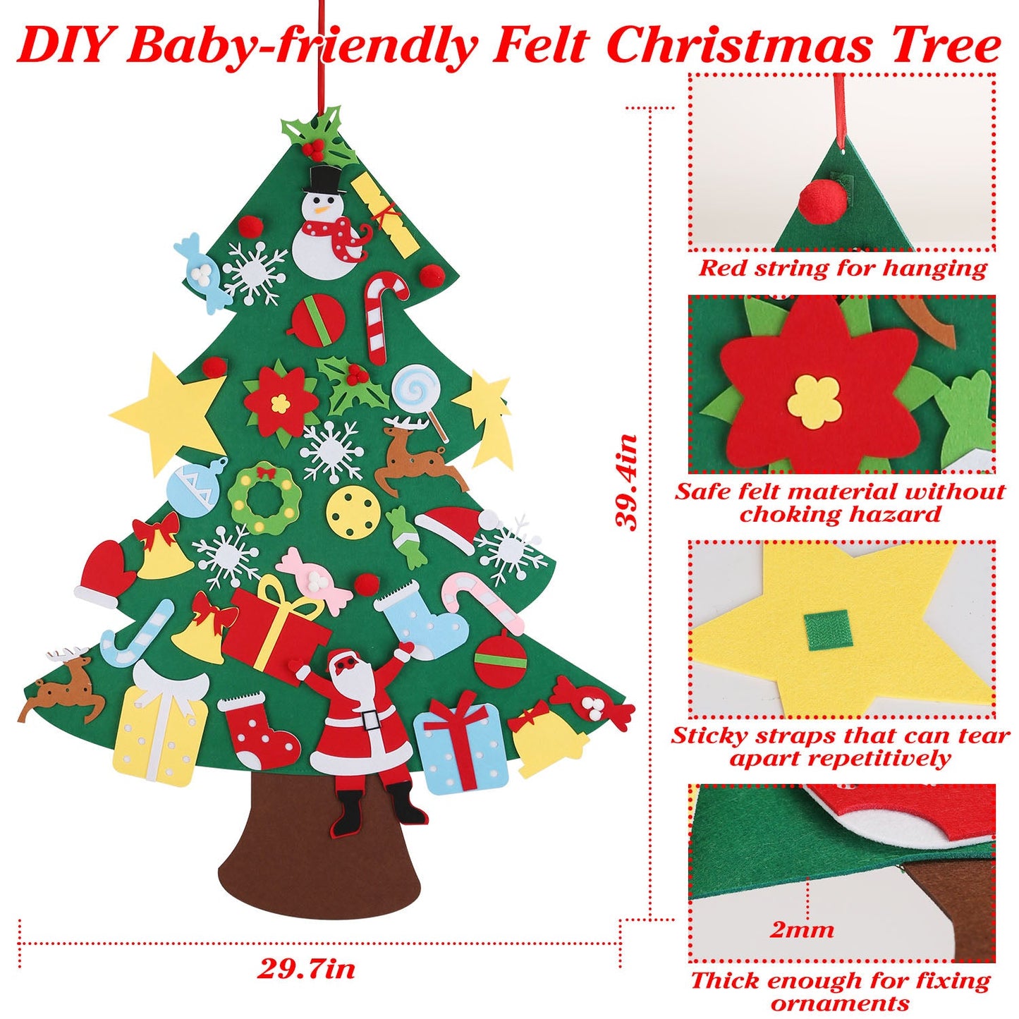 GBruno 41-Piece Detachable Ornaments Set for Kids