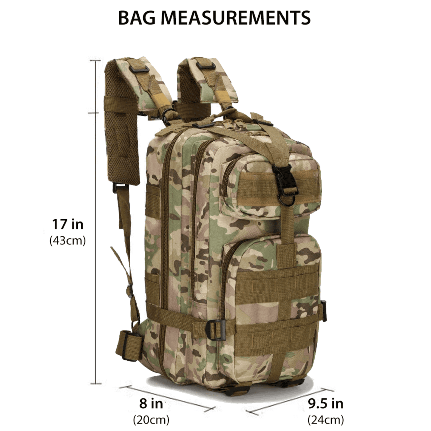 Mochila táctica pequeña XGear 30L - Duradera y versátil