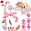 Mobile musical Gbruno pour filles - 12 mélodies et 5 hochets en fleurs