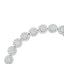 14K White Gold Diamond Cluster Links Tennis Bracelet