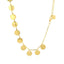 14k Yellow Gold Choker Necklace with Polished Discs