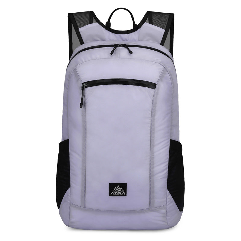 AZELA Lightweight Hiking Backpack, White Outdoor Travel Daypack With Multiple Pockets, Breathable Mesh Straps, Durable Casual Backpack For Men Women Camping Trekking - Korvel