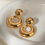 Elegant 18K Gold-Plated Cutout Earrings
