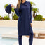 Cap, Long Sleeve Hooded Top and Pants Swim Set - Korvel