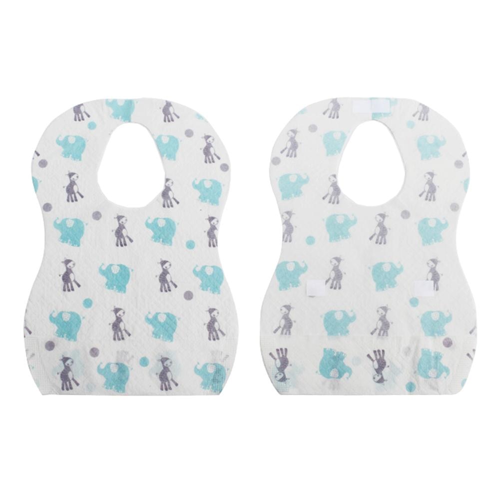 30pcs/lot Waterproof Non-Woven Fabric Disposable Baby Toddler Bibs Feeding Saliva Apron Paper Bibs - Korvel