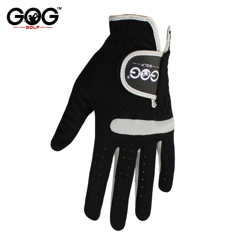 1 Pcs Men's Golf Glove Left Hand Right Hand Micro Soft Fiber Breathable Golf Gloves Men Color Black Brand GOG - Korvel