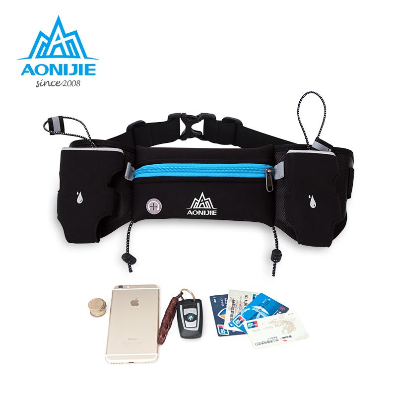 AONIJIE  Running Waist Pack Outdoor Sports Hiking Racing Gym Fitness Lightweight Hydration Belt Water Bottle - Korvel