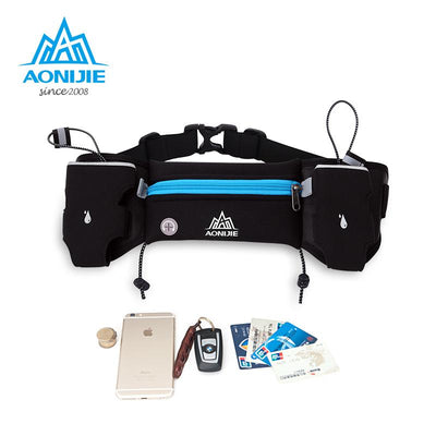 AONIJIE  Running Waist Pack Outdoor Sports Hiking Racing Gym Fitness Lightweight Hydration Belt Water Bottle - Korvel