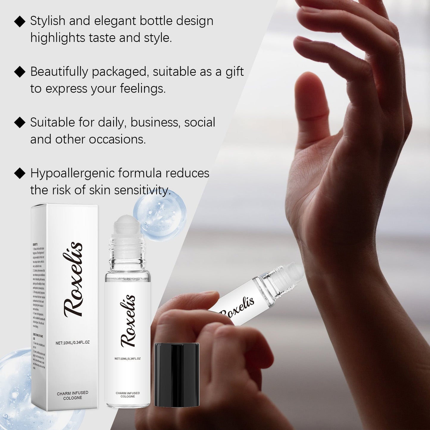 Cologne Roll-On Perfume Roll-On Perfume Fresh Charm Light Charm Fragrance Dating Portable Perfume - Korvel