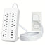FlatCharge 8-Outlet Power Strip with USB Ports