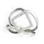 14k White Gold Interlaced Design Diamond Engagement Ring