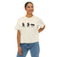 T-shirt Boxy Cropped Chat Observateur Juge Reposant