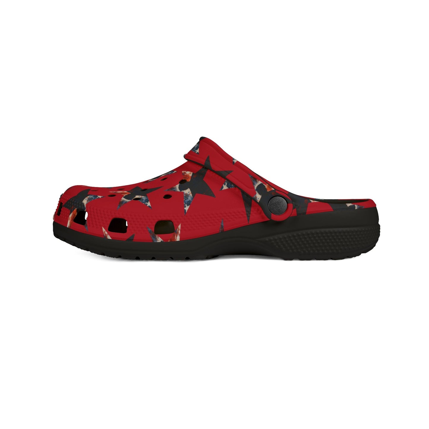 Red Presidential Silhouette Star EVA Clogs – Lightweight Slip-Ons