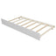 Twin size Platform Bed with Trundle White - Korvel