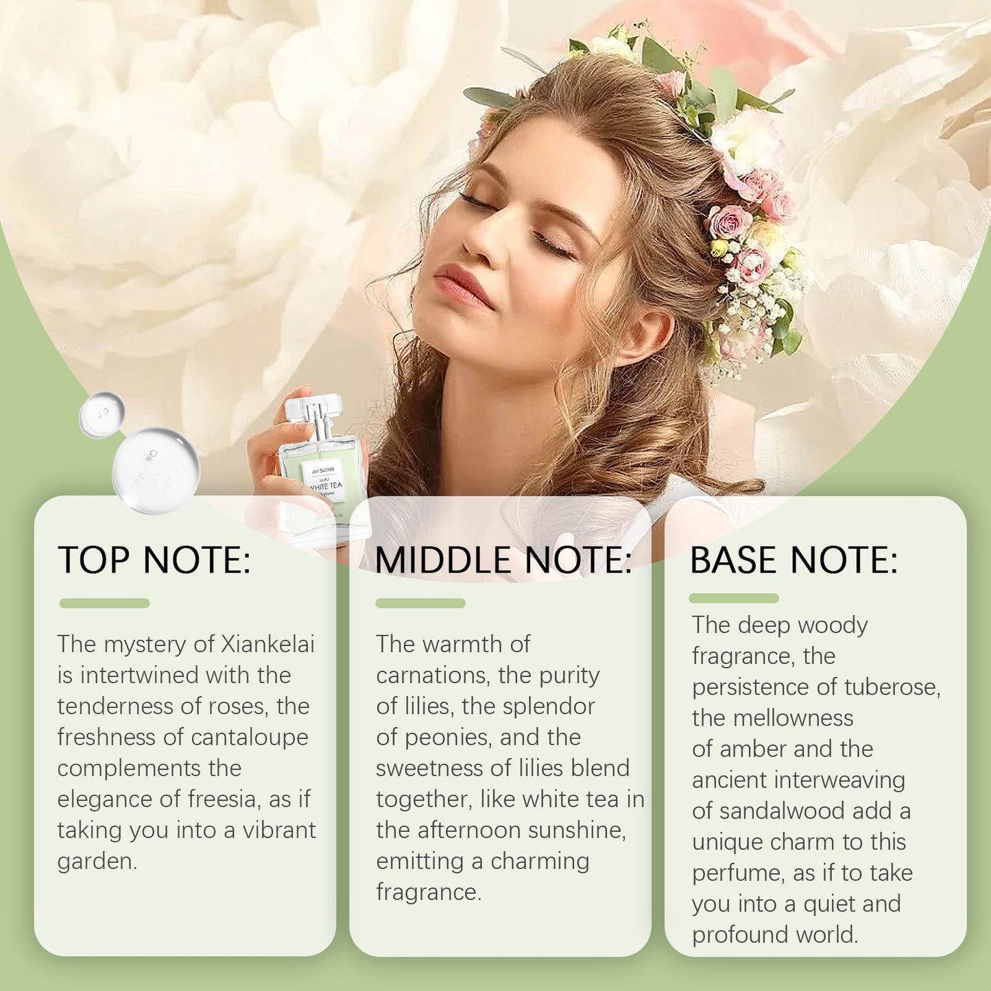 Eau de Parfum Qinghuan Thé Blanc - Parfum Frais et Élégant