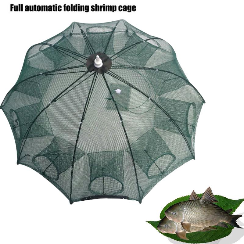 10 Holes Crayfish Net Cast Folding Fishing  Nets Automatic - Korvel