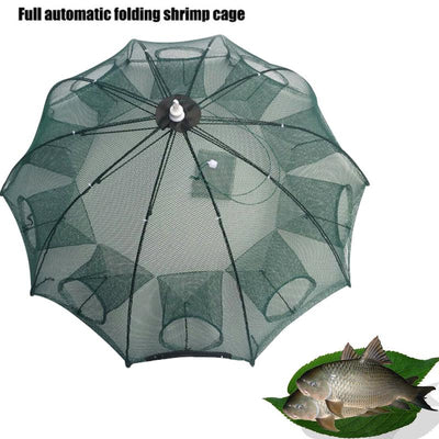 10 Holes Crayfish Net Cast Folding Fishing  Nets Automatic - Korvel