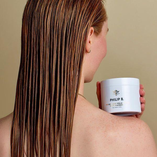 Masque volumisant léger Philip B. pour tous types de cheveux - 8 oz