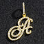 Hip Hop Grass Letter Pendant with Cuban Chain