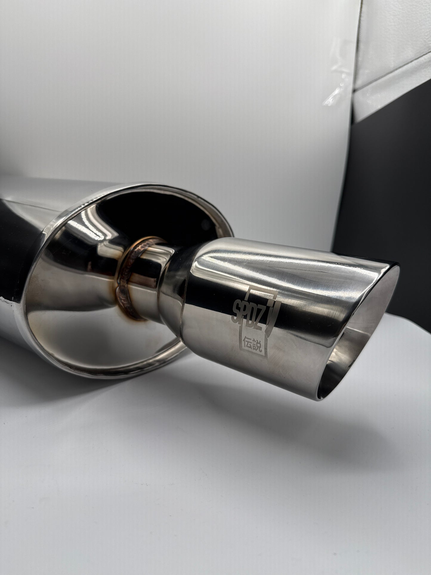 SPDZ1 World Spec Performance Muffler - 2.5" Inlet, 3.5" Outlet - Korvel