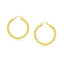 14k Yellow Gold Polished Hoop Earrings - 25 mm