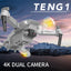 E88 Drone HD Camera Quadcopter Long Range Air Pressure Fixed Height Children's Remote Control Aircraft Drone - Korvel
