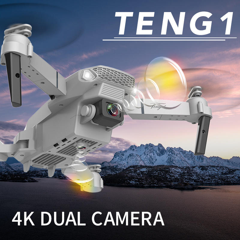 E88 Drone HD Camera Quadcopter Long Range Air Pressure Fixed Height Children's Remote Control Aircraft Drone - Korvel