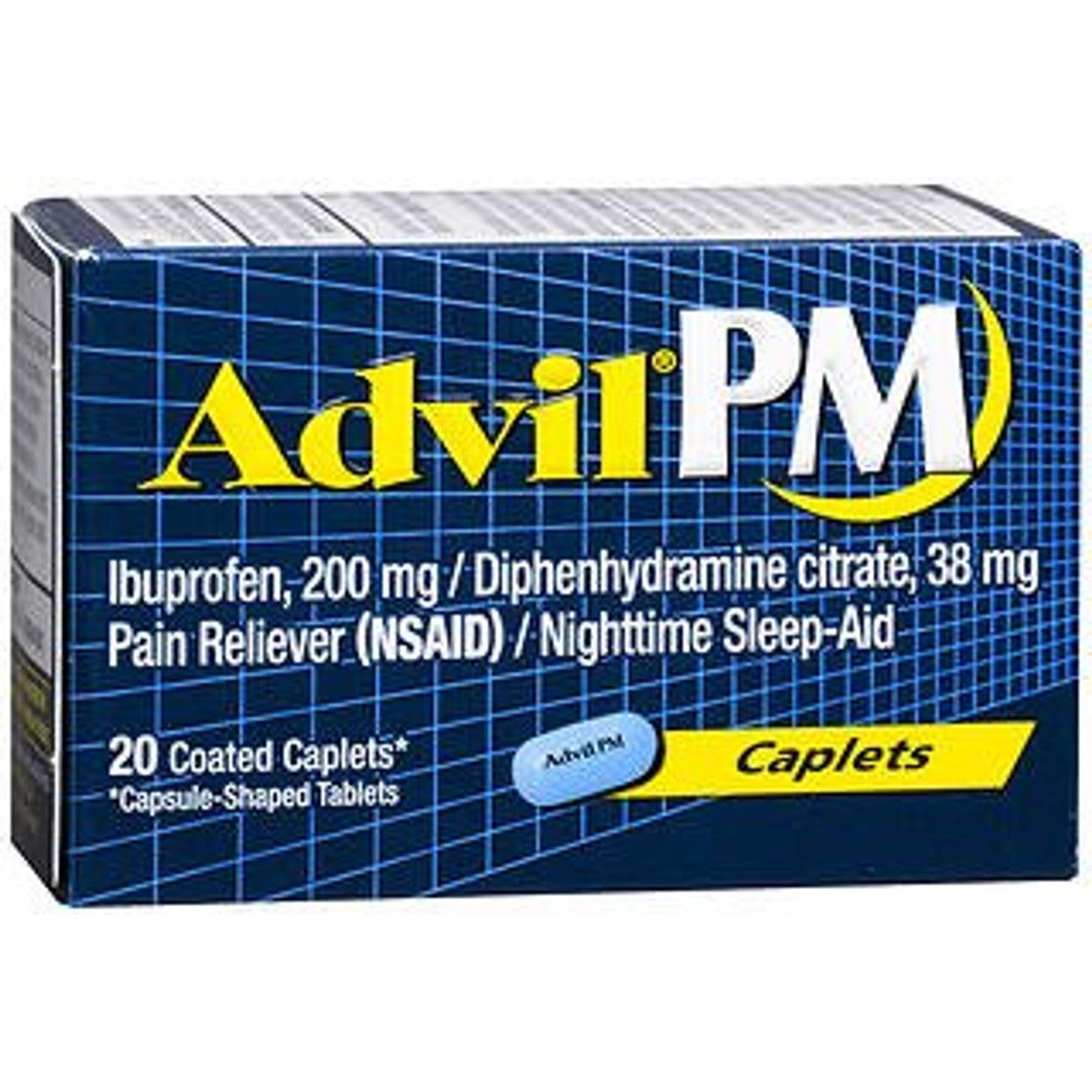 Advil PM Pain Reliever & Nighttime Sleep Aid, Coated Caplets