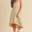 Robe midi à encolure dégagée et ourlet asymétrique pour femmes