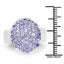 2.00 Carat Genuine Tanzanite Sterling Silver Engagement Ring