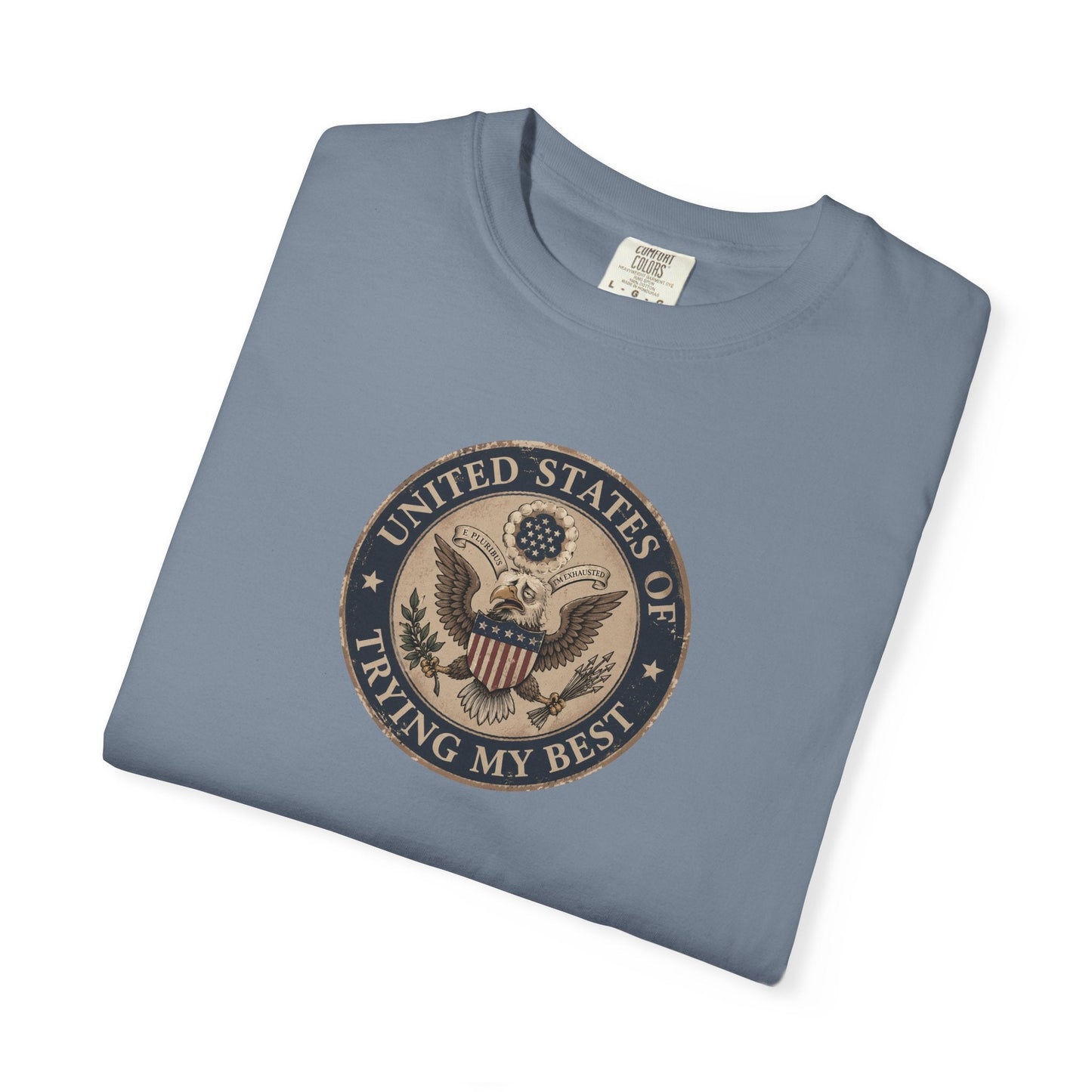 États-Unis de Faire de Mon Mieux T-Shirt Teint à la Garment