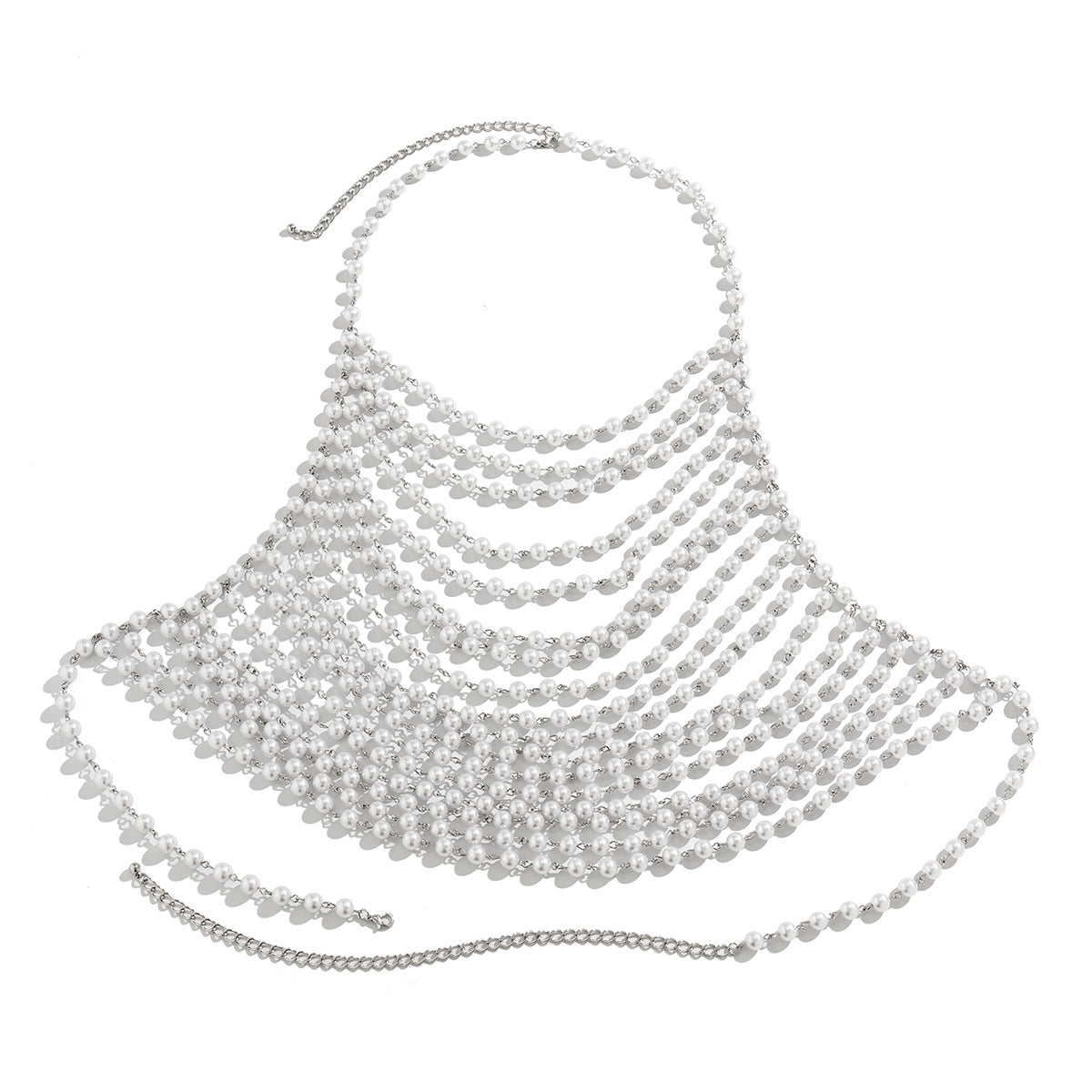 Sexy vacation style pearl bra, clothing chain, bikini chain body - Korvel