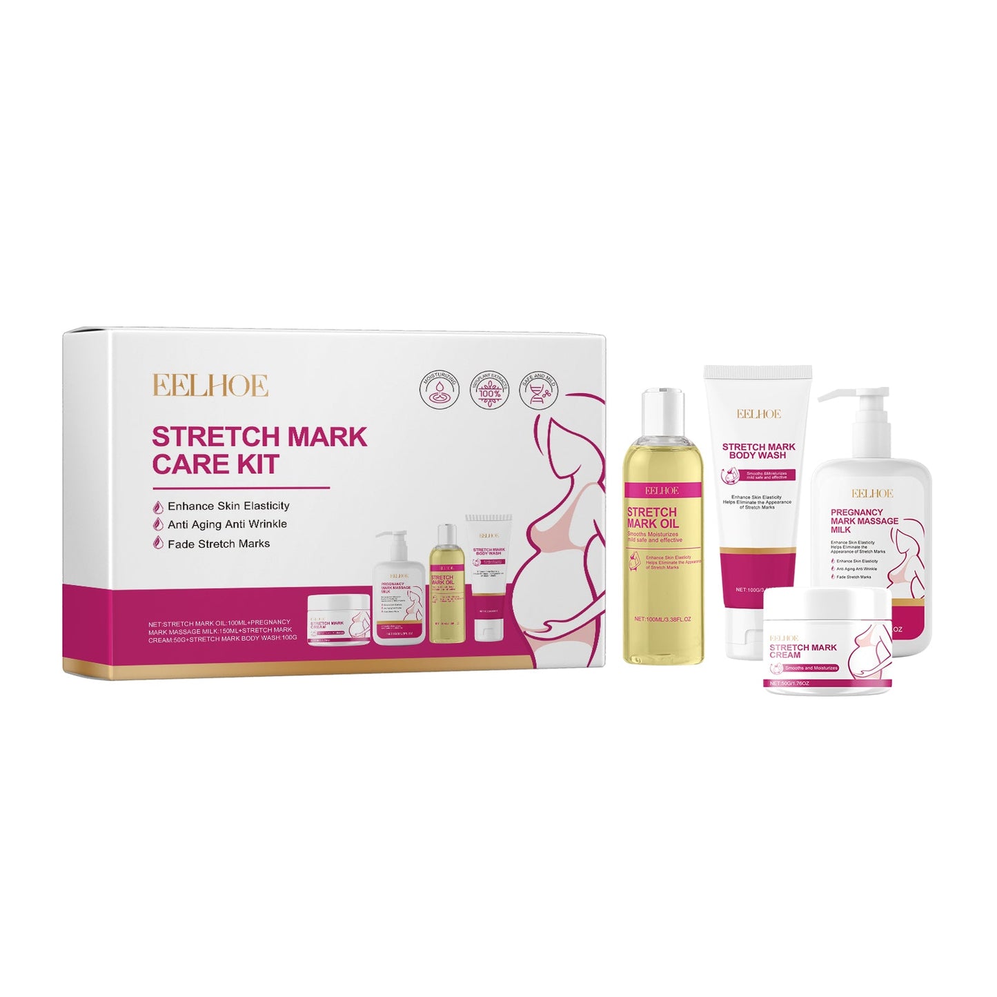 Skin Care Set Gently Moisturizes Postpartum Skin Fine Lines, Firming And Smoothing Skin Body Care - Korvel
