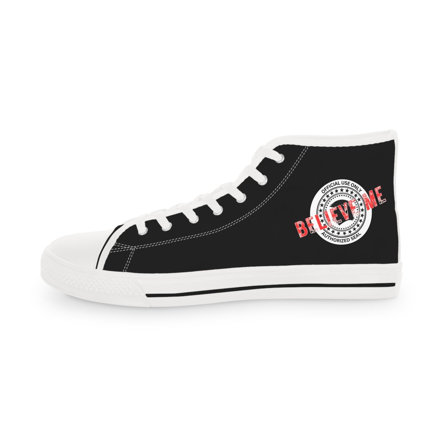 Believe Me Men's High-Top Sneakers - Statement Shoes
