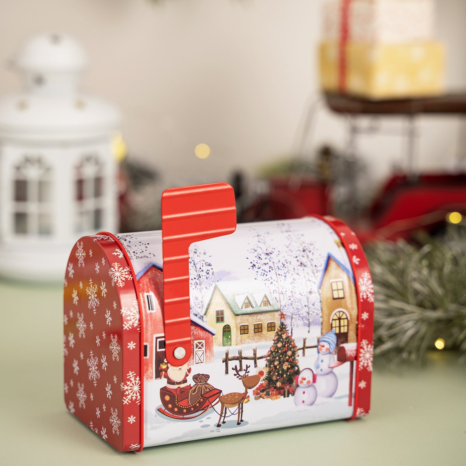 New Christmas decoration products, Christmas mailbox, tin box, gift box, candy box, gift box, ornament - Korvel