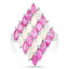 2.95 Carat Genuine Ethiopian Opal and Ruby Sterling Silver Ring