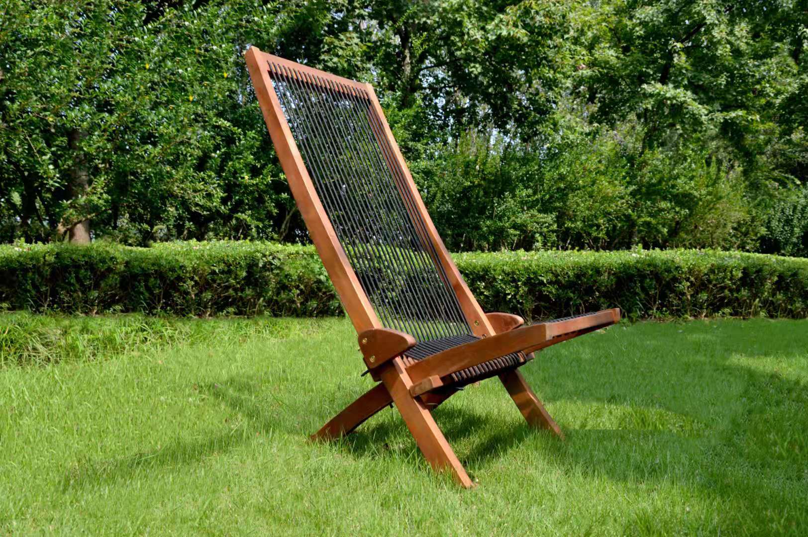 folding roping wood chair - Korvel