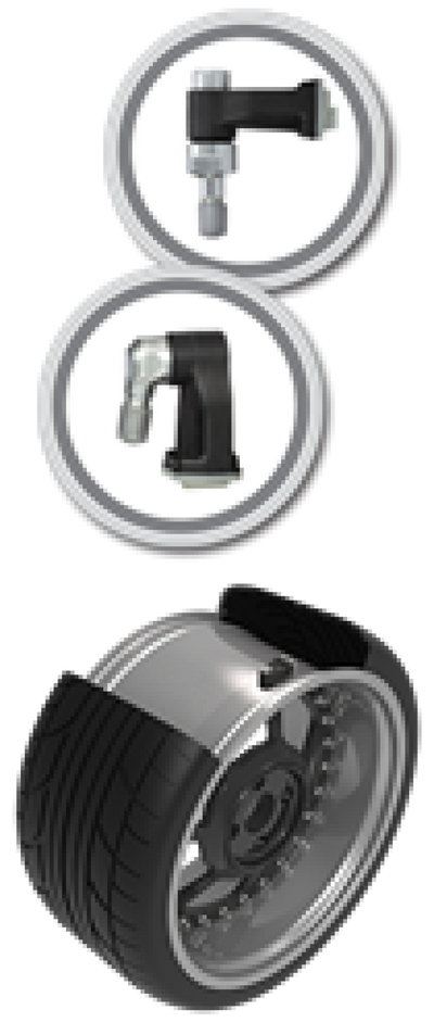 Schrader TPMS Sensor - Clamp-In Programmable 90 Degree EZ-Sensor