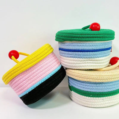 Home Cotton Weaving Storage Basket Ins Wind Vegetable Toy Storage Basket Living Room Miscellaneous Display Underwear Storage Basket - Korvel