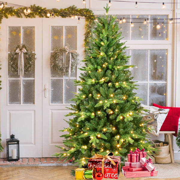 7FT PE&PVC Prelit Christmas Tree - Korvel