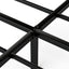 Floating Bed Frame King Size with LED Lights ＆ charging station, Metal Platform Queen Bed, 79.9'' L x 76.2'' W x 7.9'' H. - Korvel