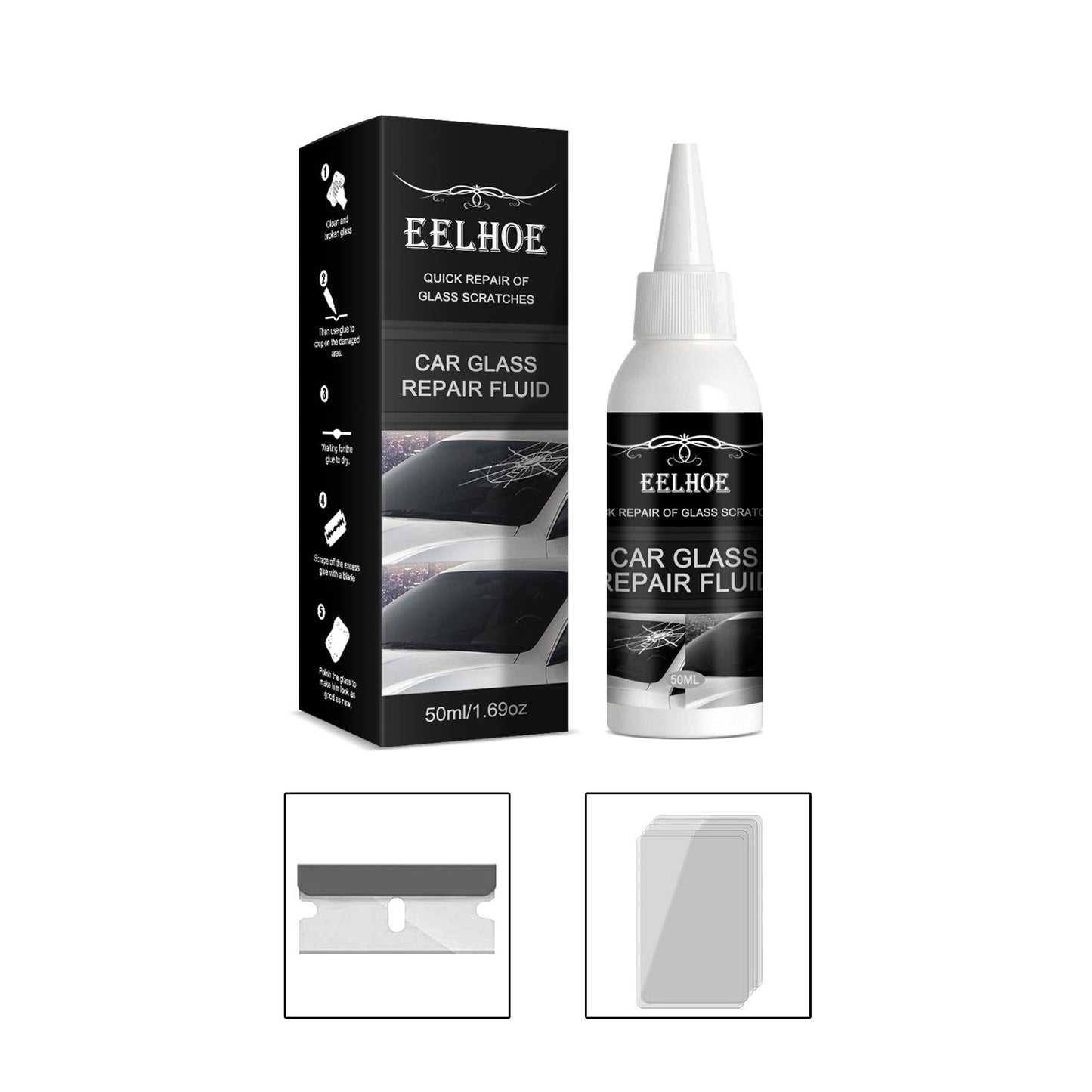 Automotive Glass Repair Adhesive, Windshield Crack Repair Adhesive Repair Adhesive Glass Repair Adhesive - Korvel
