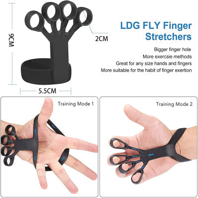 Silicone Wrist Stretcher Finger Exercise Trainer Finger Tension Circle Five Fingers - Korvel
