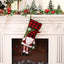 Christmas Day Decoration Red Black White Grid Faceless Forester Christmas Socks Dwarf Hanging Doll Candy Gift Bag - Korvel