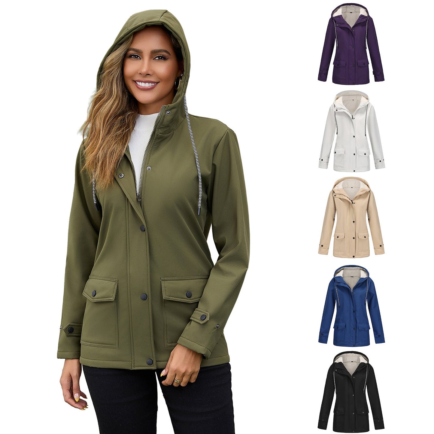 Women's Fleece-lined Waterproof Anorak Jacket