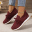 Lace Up Mesh Flats for Women - Breathable Casual Wedges